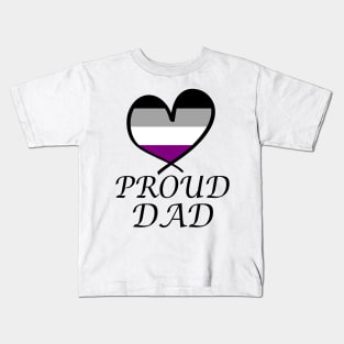 Proud Dad LGBT Gay Pride Month Asexual Flag Kids T-Shirt